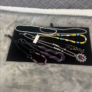 Seven Multicolor Beaded Necklace Collection